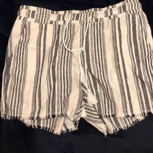 Grey and white stripped shorts